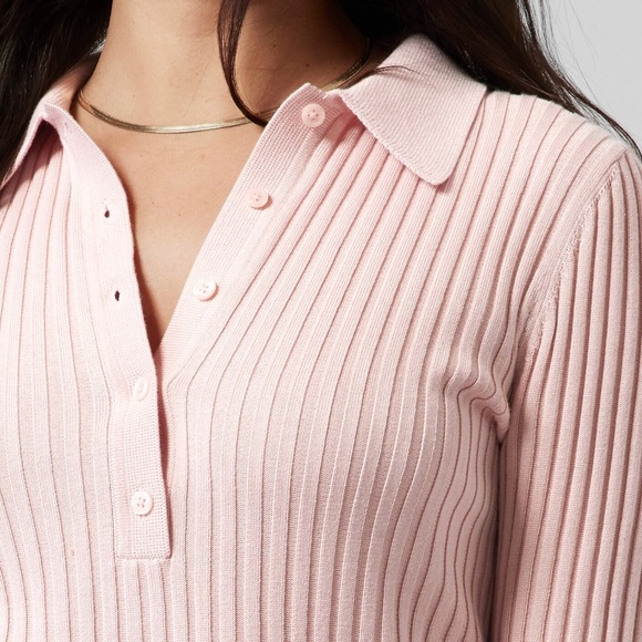 Athleta Sweet Bay Henley Sweater Ribbed Orchid Pink Plus Size 1X 986879 - Picture 8 of 8